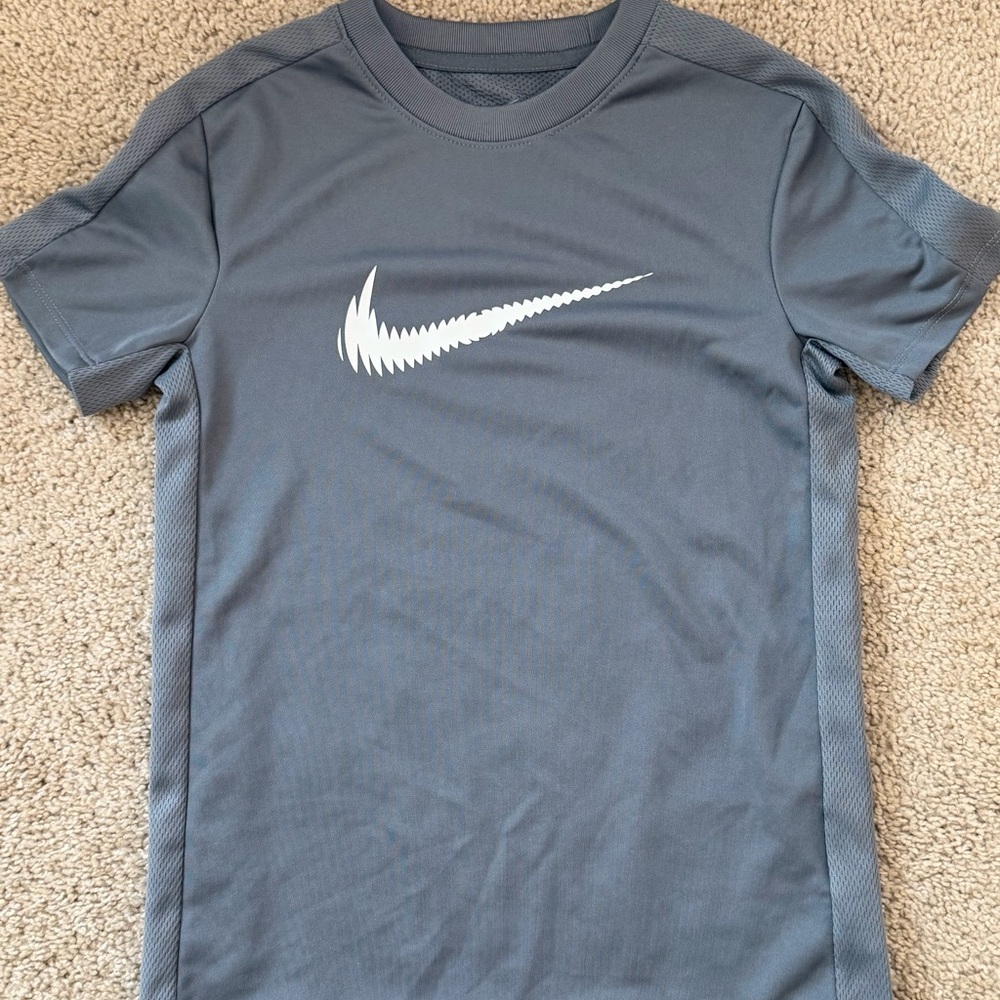 Nike Dri-FIT Gray Tee with White Swoosh